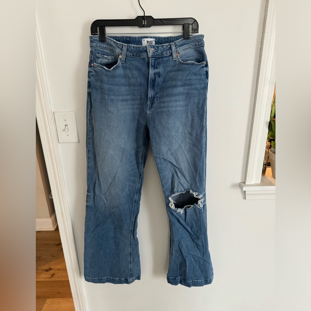 Paige brand, high wasted flare jeans.
